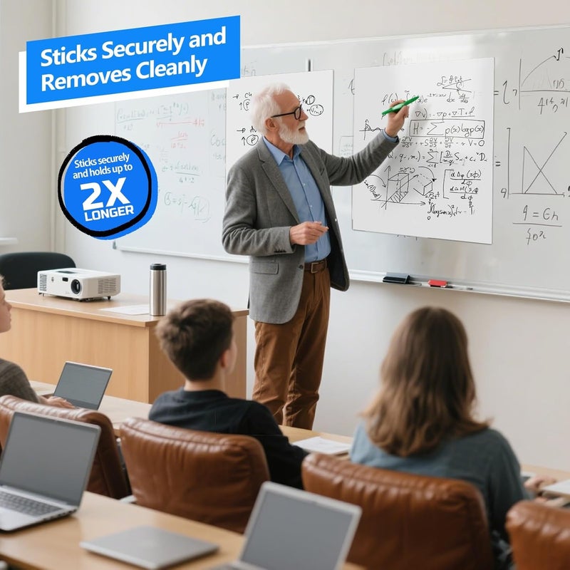 Nortix Flip Chart Paper, Sticky Easel Pads, Chart Paper for Teachers,Super Adhesive & Bleed-Resistant, Large Self-Stick Easel Paper for Classroom/Office, 20 x 23 inch, 30 Sheets/Pad, 3 Pads - Image 2
